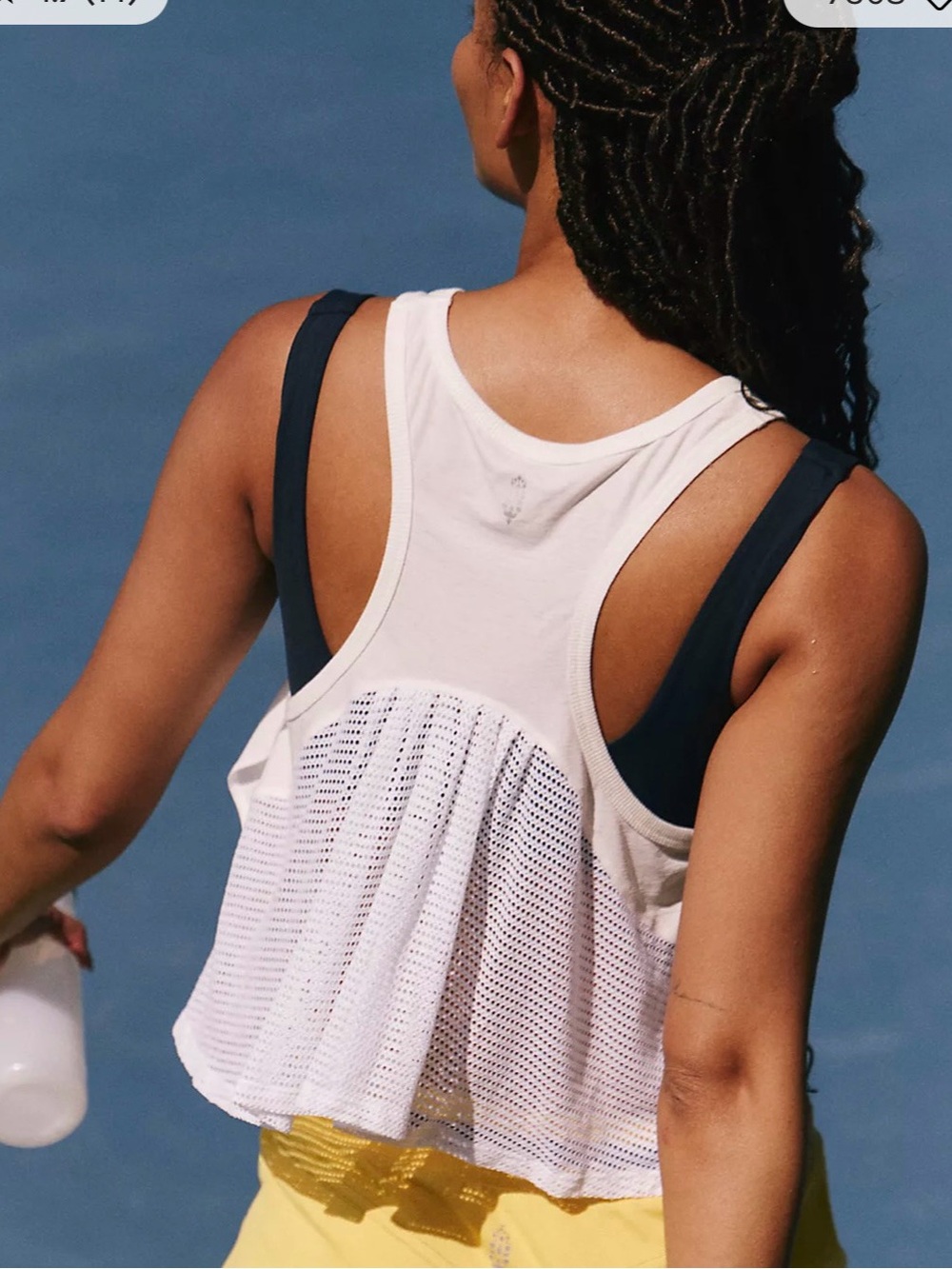White Mesh Racerback Tank Top - Women Intimates & Sleepwear